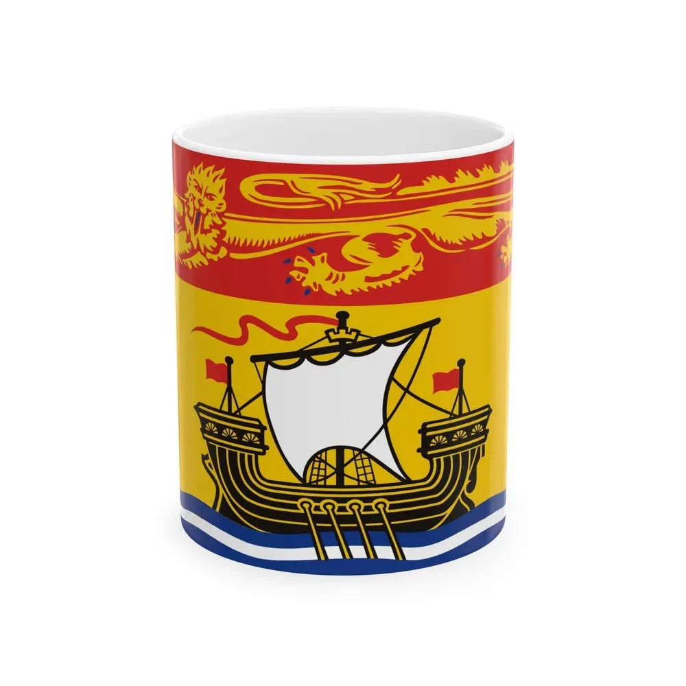 Flag of New Brunswick Canada - White Coffee Mug 11oz - Go Mug Yourself