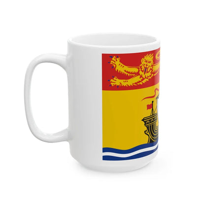 Flag of New Brunswick Canada - White Coffee Mug-Go Mug Yourself