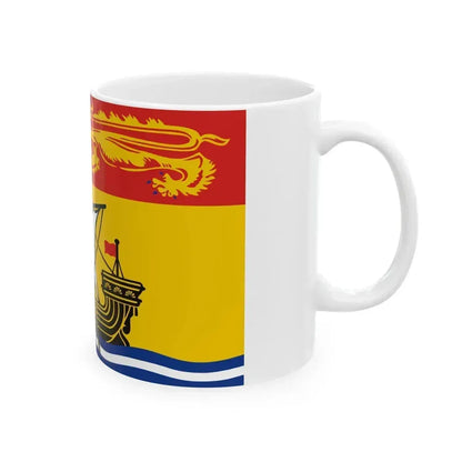 Flag of New Brunswick Canada - White Coffee Mug - Go Mug Yourself