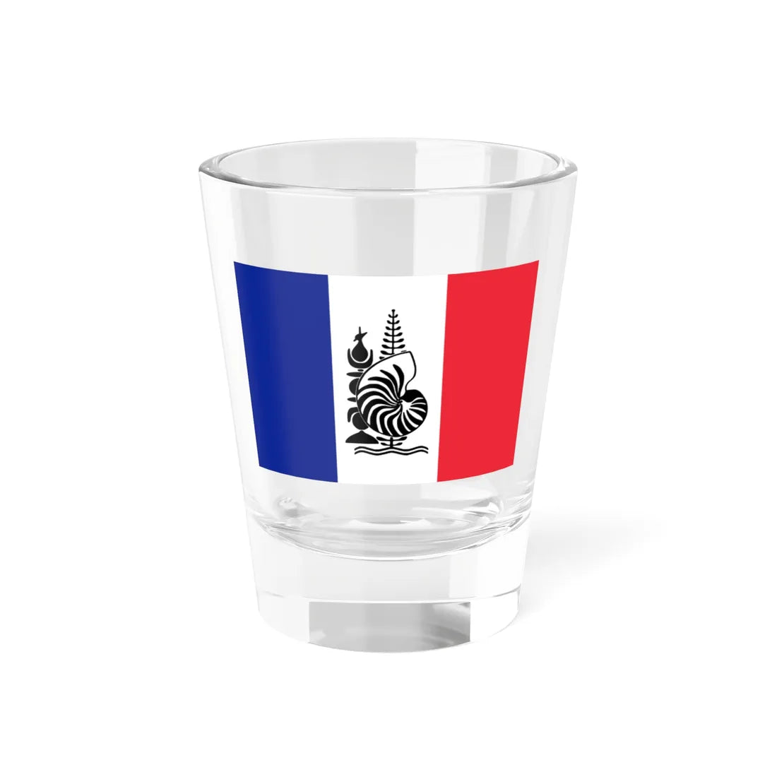 Flag of New Caledonia with Emblem (France) Shot Glass 1.5oz 1.5oz - Go Mug Yourself
