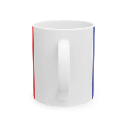Flag of New Caledonia with Emblem (France) White Coffee Mug - Go Mug Yourself
