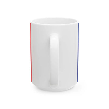 Flag of New Caledonia with Emblem (France) White Coffee Mug - Go Mug Yourself