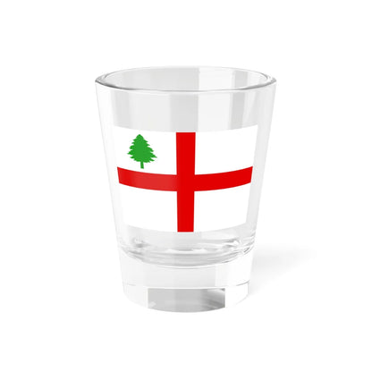 Flag of New England 1686 (United States) Shot Glass 1.5oz 1.5oz - Go Mug Yourself