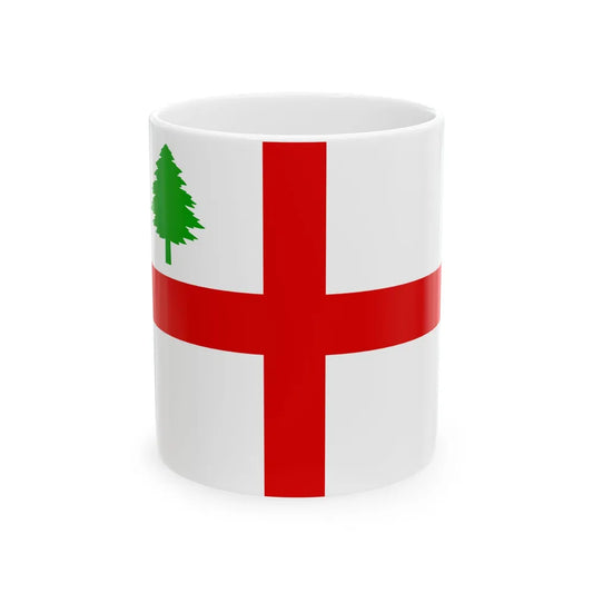 Flag of New England 1686 (United States) White Coffee Mug 11oz - Go Mug Yourself