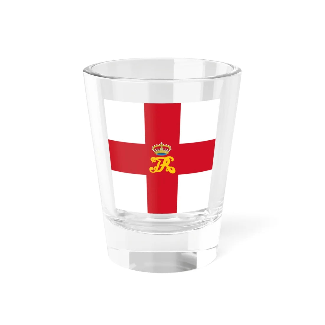 Flag of New England under Sir Edmund Andros (England) Shot Glass 1.5oz 1.5oz - Go Mug Yourself