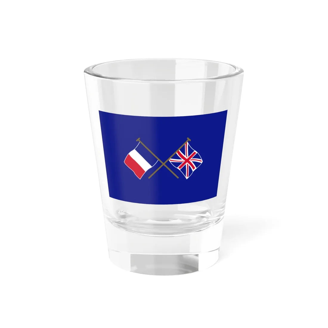 Flag of New Hebrides 1969 (Belgium) Shot Glass 1.5oz 1.5oz - Go Mug Yourself