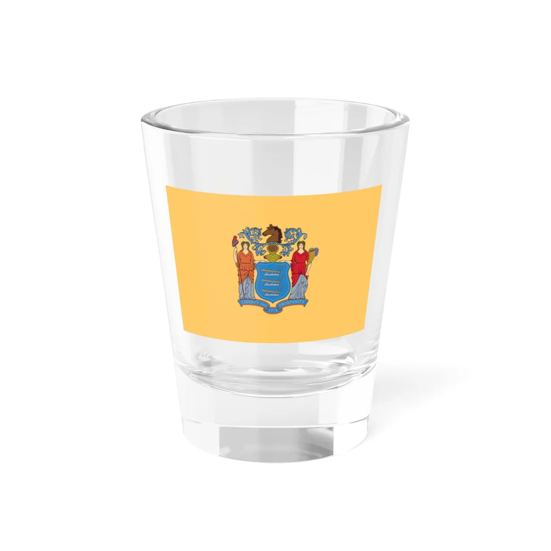 Flag of New Jersey 3-2 (United States) Shot Glass 1.5oz 1.5oz - Go Mug Yourself
