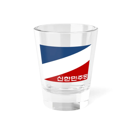 Flag of New Korea Democratic Party (Korea) Shot Glass 1.5oz 1.5oz - Go Mug Yourself