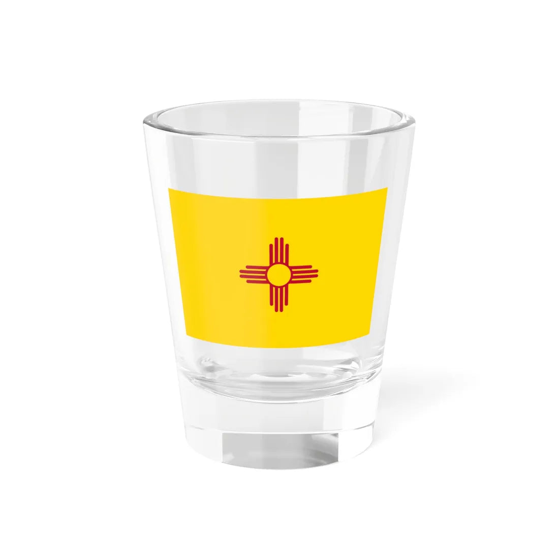 Flag of New Mexico 3-2 (United States) Shot Glass 1.5oz 1.5oz - Go Mug Yourself