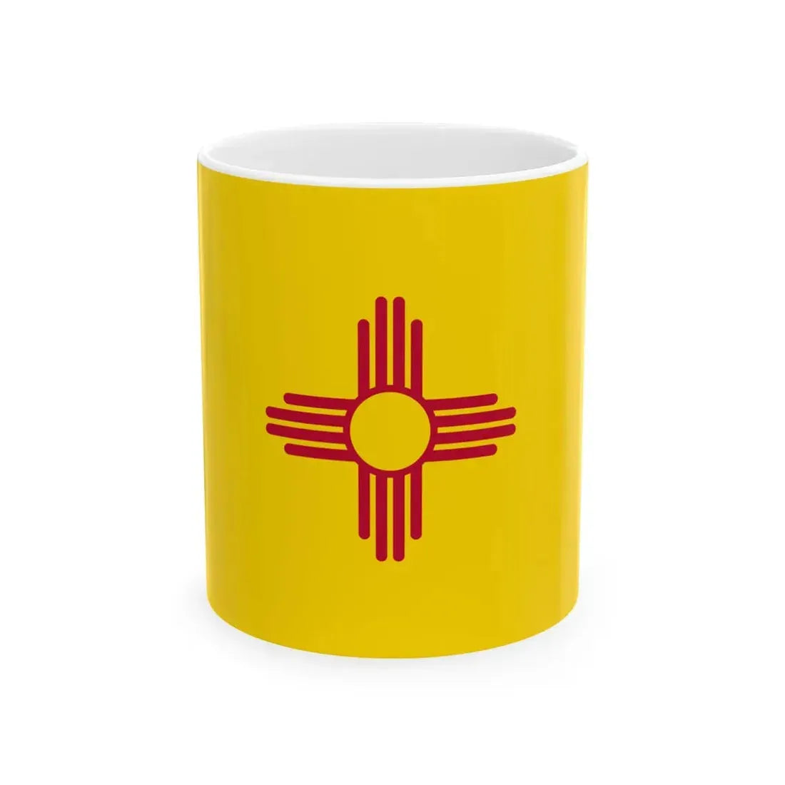Flag of New Mexico 3-2 (United States) White Coffee Mug 11oz - Go Mug Yourself