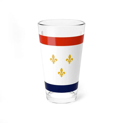 Flag of New Orleans, Louisiana - Pint Glass 16oz 16oz - Go Mug Yourself