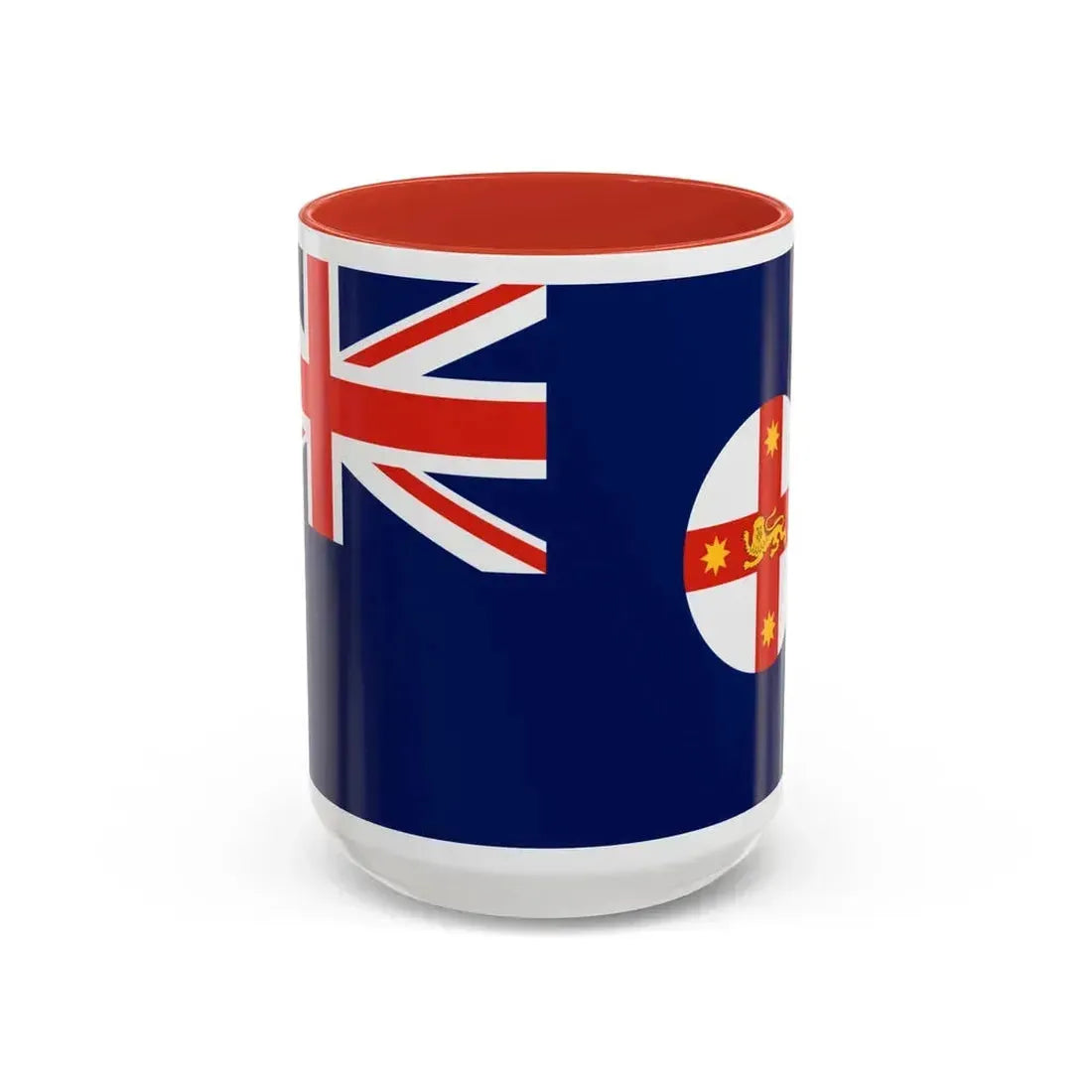 Flag of New South Wales Australia - Accent Coffee Mug 15oz Red - Go Mug Yourself