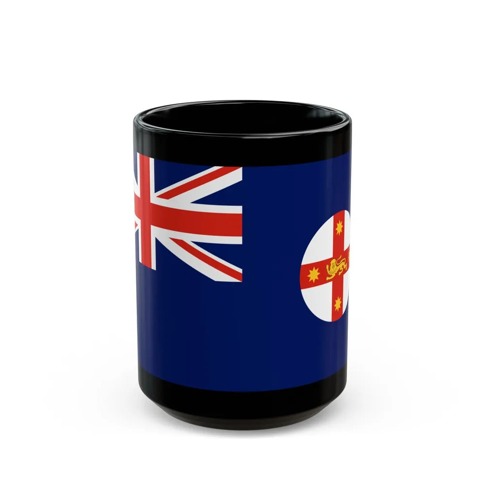 Flag of New South Wales Australia - Black Coffee Mug-15oz-Go Mug Yourself