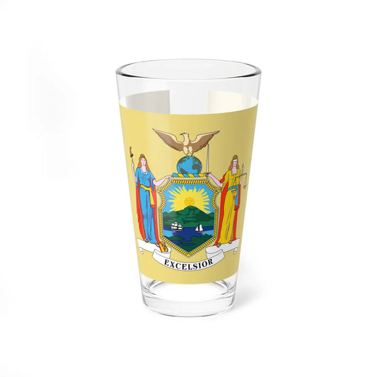 Flag of New York 1896-1901 (United States) Pint Glass 16oz 16oz - Go Mug Yourself