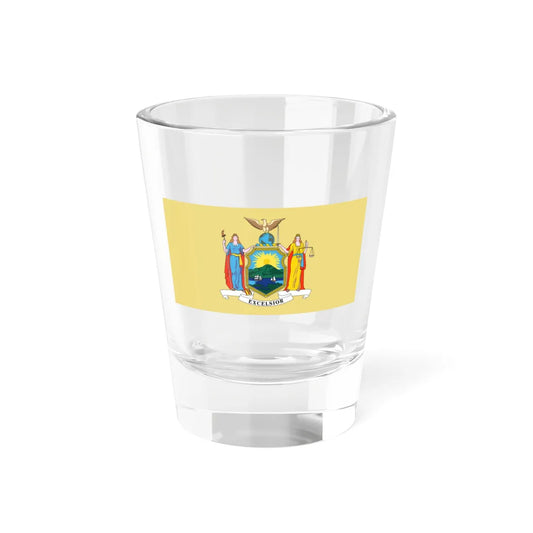 Flag of New York 1896-1901 (United States) Shot Glass 1.5oz 1.5oz - Go Mug Yourself