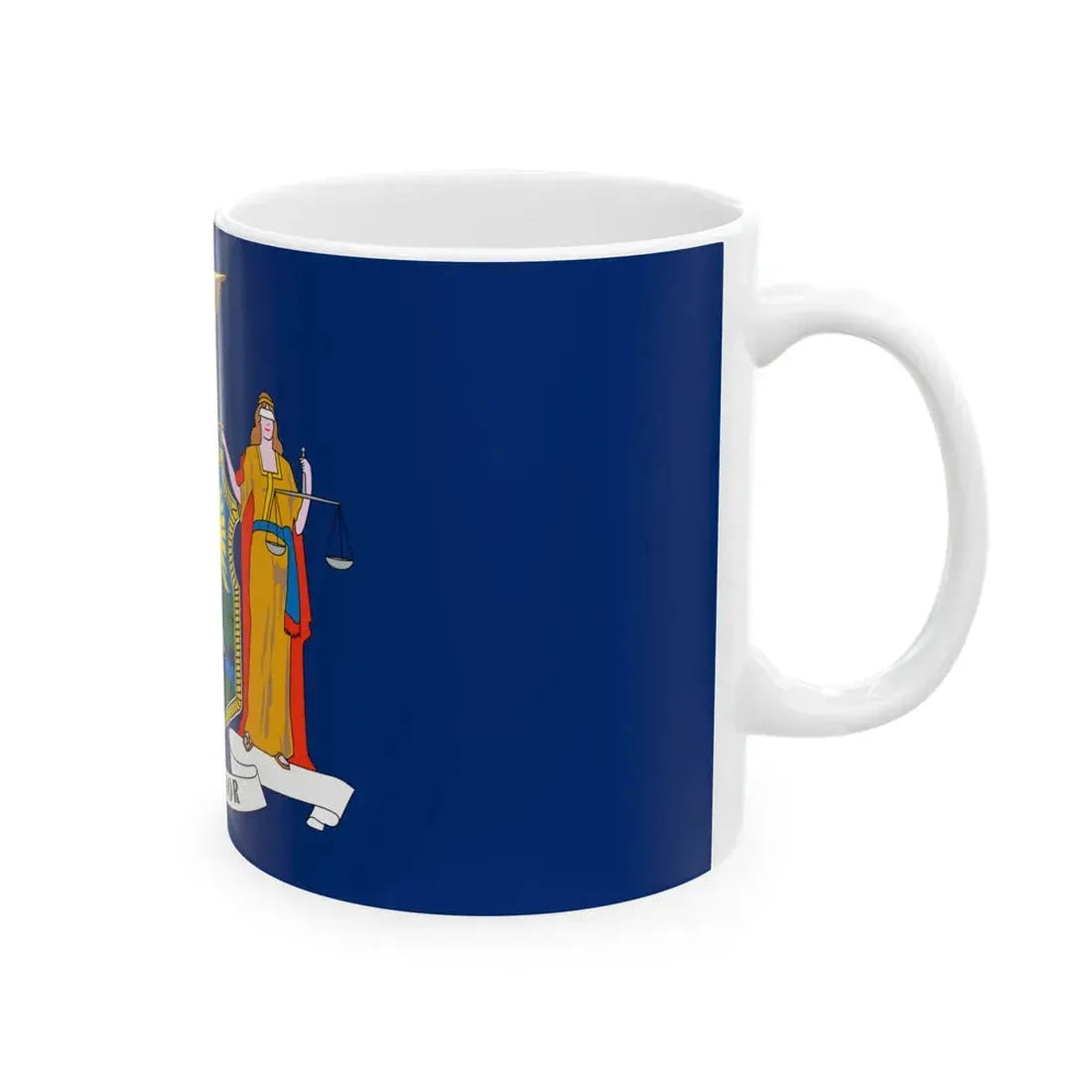 Flag of New York 1909-2020 (United States) White Coffee Mug - Go Mug Yourself