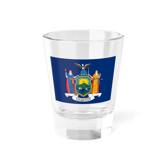 Flag of New York 3-2 (United States) Shot Glass 1.5oz 1.5oz - Go Mug Yourself