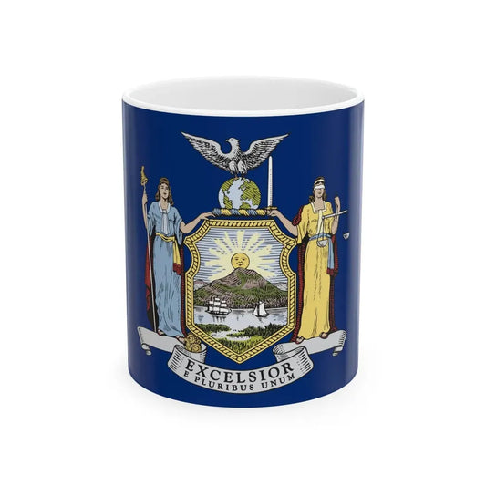 Flag of New York alternative (United States) White Coffee Mug 11oz - Go Mug Yourself