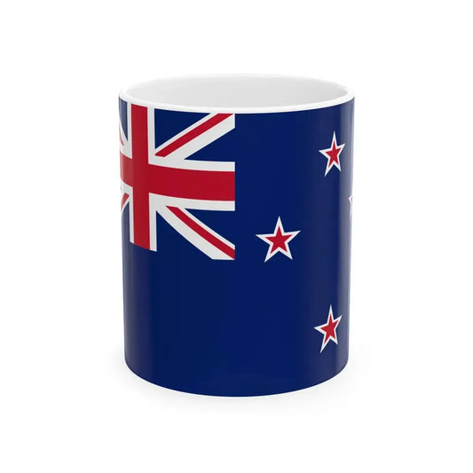 Flag of New Zealand 3-2 (New Zealand) White Coffee Mug 11oz - Go Mug Yourself