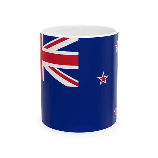 Flag of New Zealand 5 star Crux (New Zealand) White Coffee Mug 11oz - Go Mug Yourself