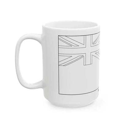 Flag of New Zealand colouring page (New Zealand) White Coffee Mug - Go Mug Yourself