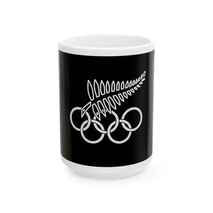 Flag of New Zealand Olympic Committee 1979-1994 (New Zealand) White Coffee Mug 15oz - Go Mug Yourself