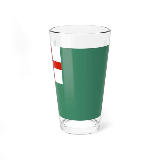Flag of Newbury, Massachusetts - Pint Glass 16oz 16oz - Go Mug Yourself