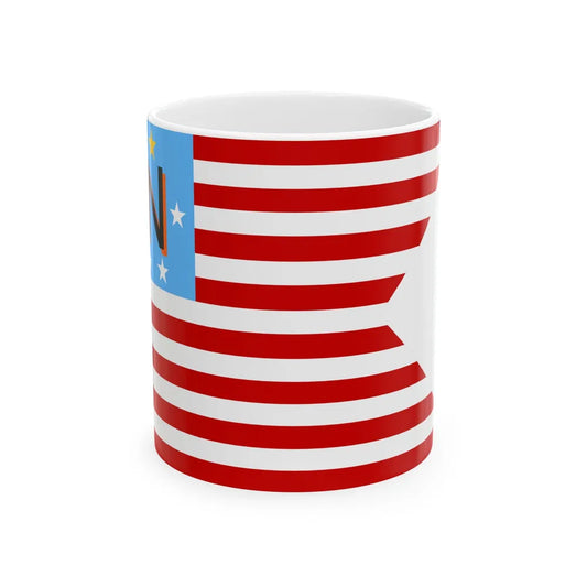 Flag of Newbury Township Ohio (United States) White Coffee Mug 11oz - Go Mug Yourself