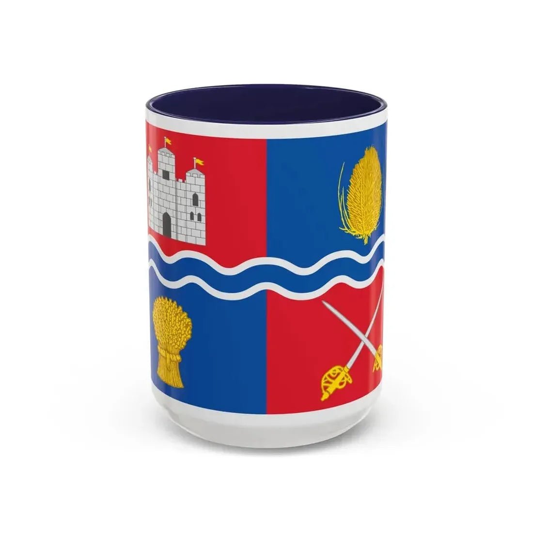 Flag of Newbury UK - Accent Coffee Mug 15oz Navy - Go Mug Yourself
