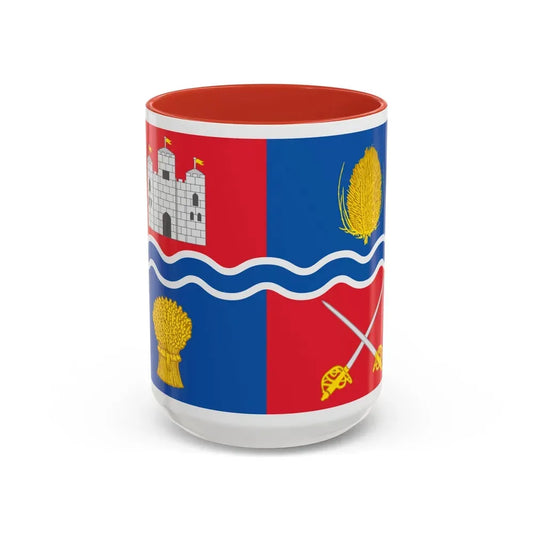 Flag of Newbury UK - Accent Coffee Mug 15oz Red - Go Mug Yourself