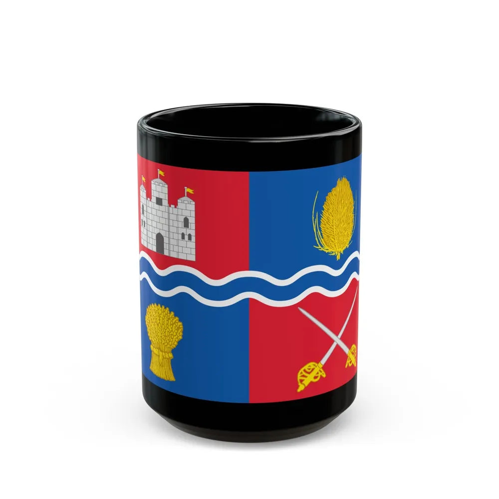 Flag of Newbury UK - Black Coffee Mug-15oz-Go Mug Yourself