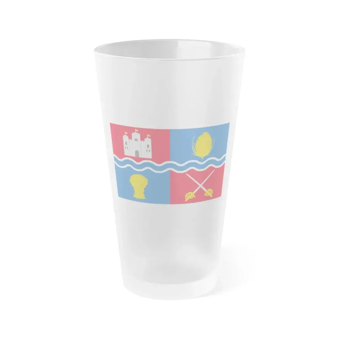Flag of Newbury UK - Frosted Pint Glass 16oz 16oz Frosted - Go Mug Yourself