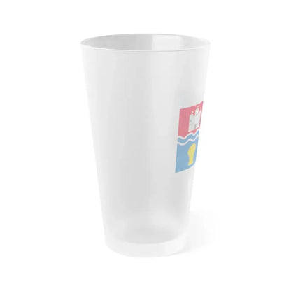 Flag of Newbury UK - Frosted Pint Glass 16oz - Go Mug Yourself