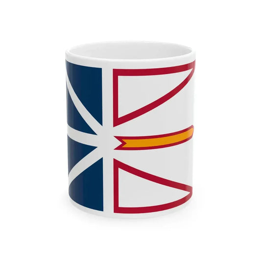 Flag of Newfoundland and Labrador 3-2 (Canada) White Coffee Mug 11oz - Go Mug Yourself