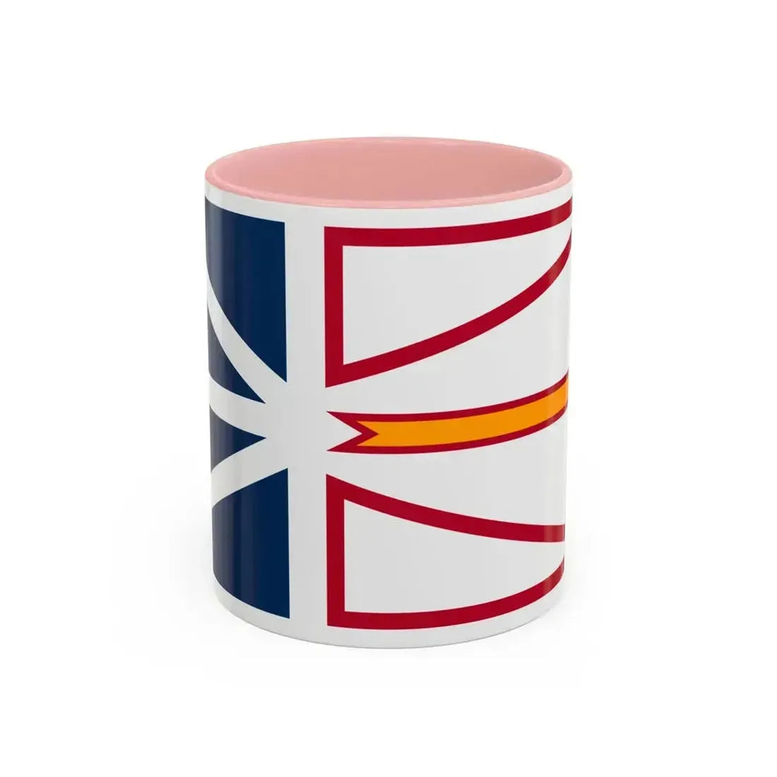 Flag of Newfoundland and Labrador Canada - Accent Coffee Mug 11oz Pink - Go Mug Yourself