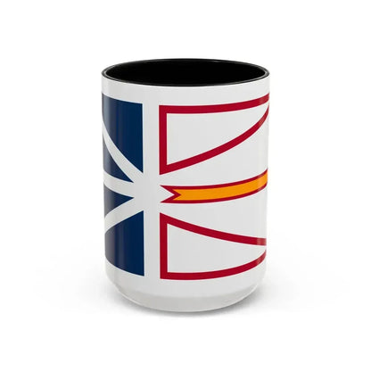 Flag of Newfoundland and Labrador Canada - Accent Coffee Mug 15oz Black - Go Mug Yourself