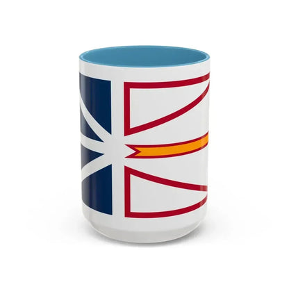 Flag of Newfoundland and Labrador Canada - Accent Coffee Mug 15oz Light Blue - Go Mug Yourself