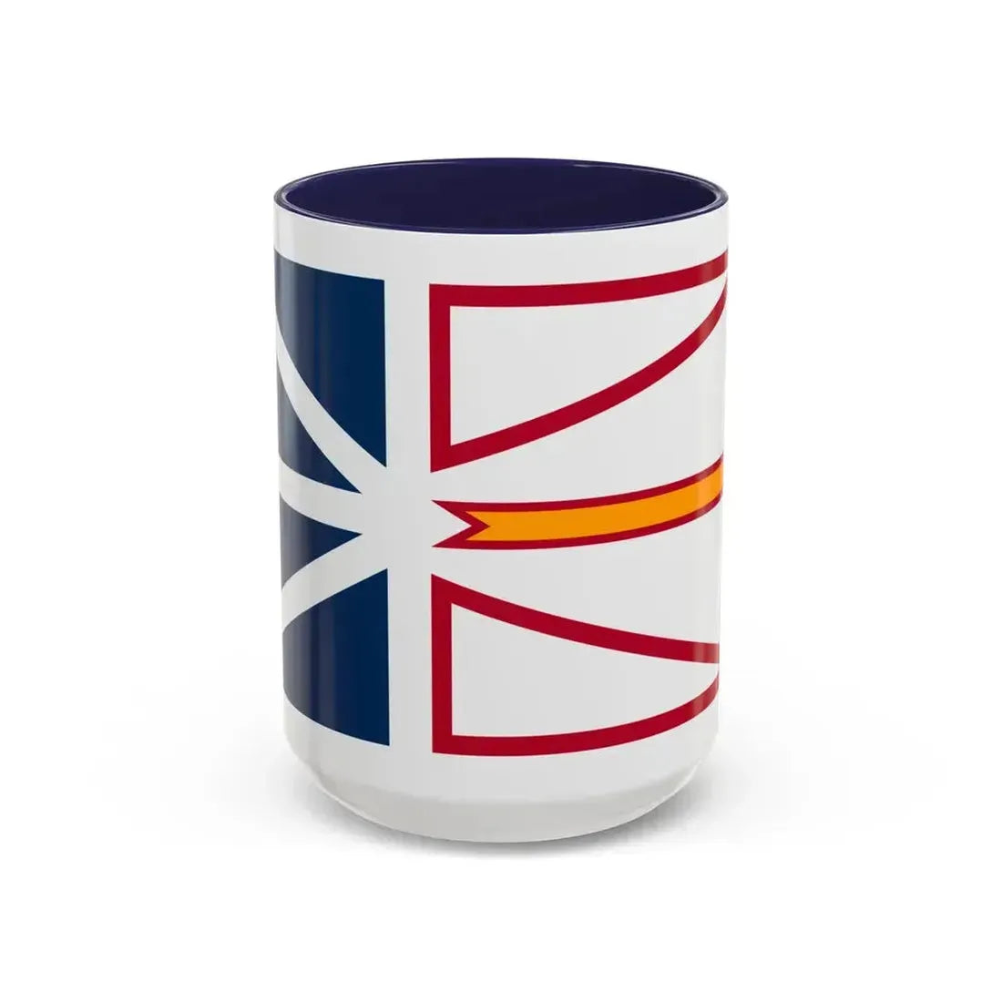 Flag of Newfoundland and Labrador Canada - Accent Coffee Mug 15oz Navy - Go Mug Yourself