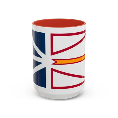 Flag of Newfoundland and Labrador Canada - Accent Coffee Mug 15oz Red - Go Mug Yourself