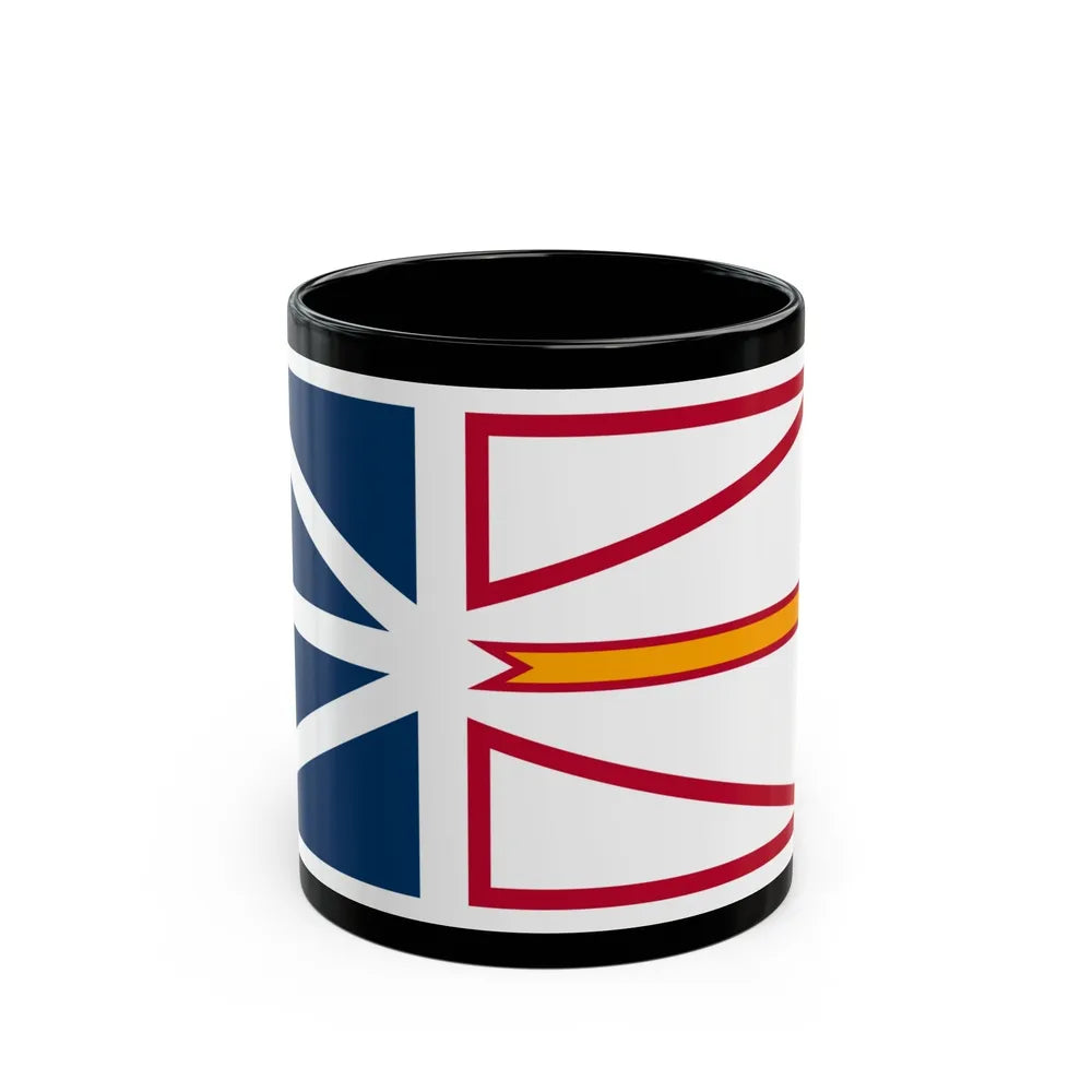 Flag of Newfoundland and Labrador Canada - Black Coffee Mug-11oz-Go Mug Yourself