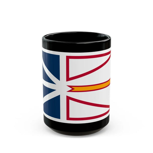 Flag of Newfoundland and Labrador Canada - Black Coffee Mug-15oz-Go Mug Yourself