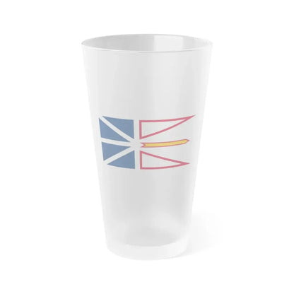 Flag of Newfoundland and Labrador Canada - Frosted Pint Glass 16oz 16oz Frosted - Go Mug Yourself