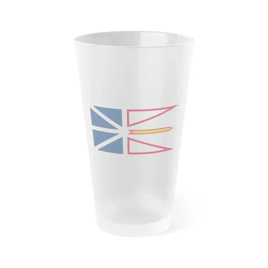 Flag of Newfoundland and Labrador Canada - Frosted Pint Glass 16oz 16oz Frosted - Go Mug Yourself