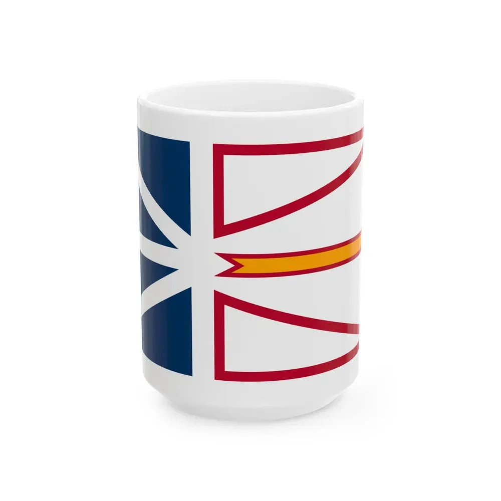 Flag of Newfoundland and Labrador Canada - White Coffee Mug 15oz - Go Mug Yourself