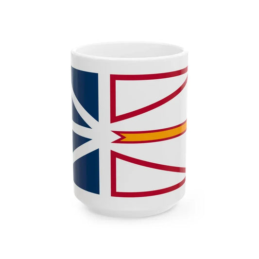 Flag of Newfoundland and Labrador Canada - White Coffee Mug 15oz - Go Mug Yourself