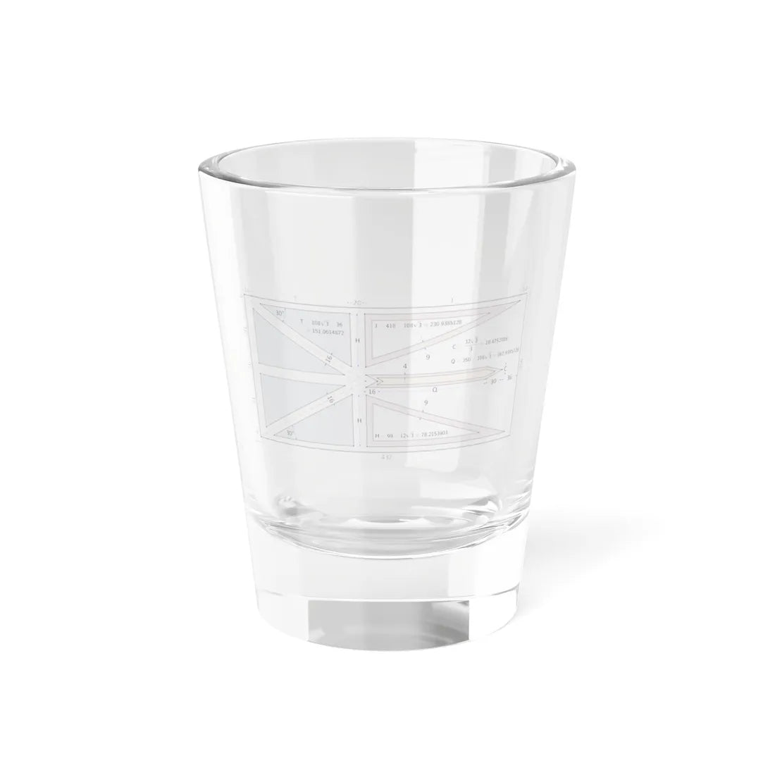 Flag of Newfoundland and Labrador construction sheet (Canada) Shot Glass 1.5oz 1.5oz - Go Mug Yourself
