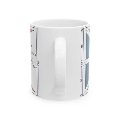 Flag of Newfoundland and Labrador construction sheet (Canada) White Coffee Mug - Go Mug Yourself
