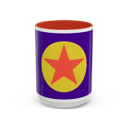 Flag of Ngaraard Palau - Accent Coffee Mug 15oz Red - Go Mug Yourself