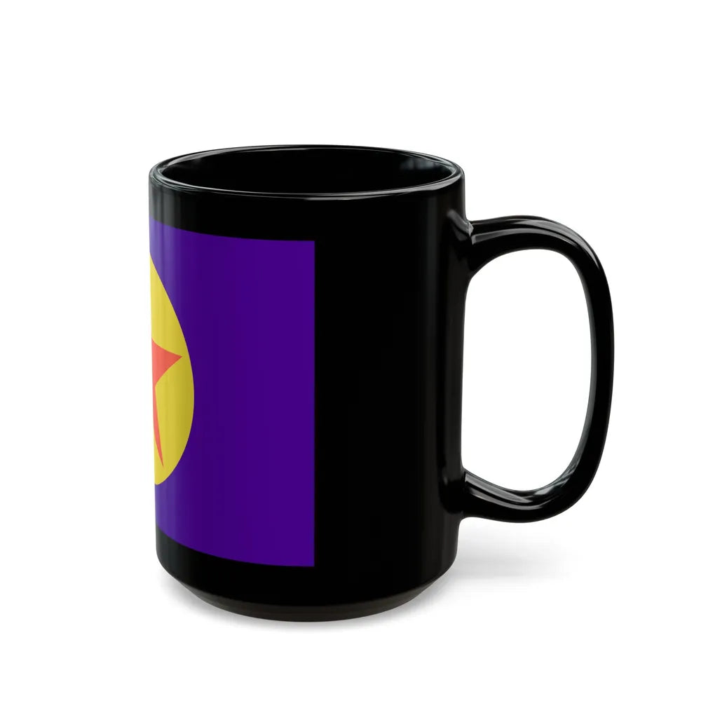 Flag of Ngaraard Palau - Black Coffee Mug-Go Mug Yourself