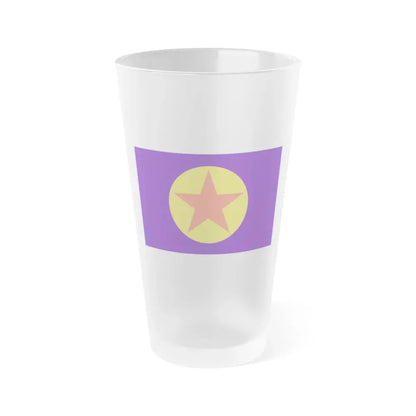 Flag of Ngaraard Palau - Frosted Pint Glass 16oz 16oz Frosted - Go Mug Yourself